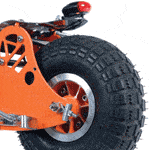 Huge rear tire